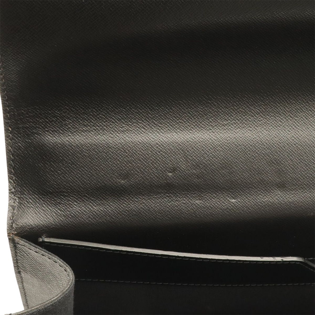 Louis Vuitton Taiga Document Purse Briefcase Business Leather Ardoise Black — view 8