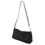 Prada Triangle Logo Shoulder Bag Nylon Leather Nero Black with Mirror Overseas — view 2