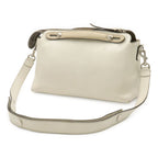 Fendi by the Way 2-Way Shoulder Bag Leather White Silver — view 2