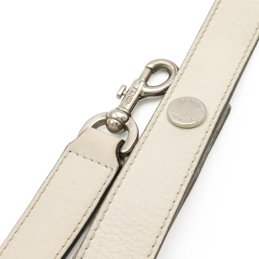 Fendi by the Way 2-Way Shoulder Bag Leather White Silver — view 5