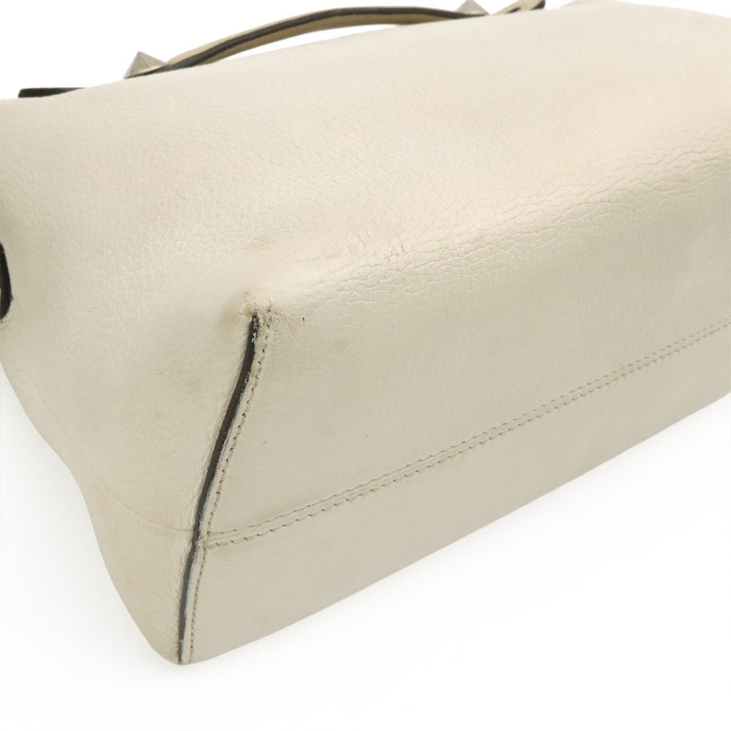 Fendi by the Way 2-Way Shoulder Bag Leather White Silver — view 3