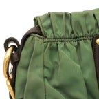 Prada Tessuto Gathered Tote 2-Way Shoulder Bag Nylon Khaki Brown — view 4