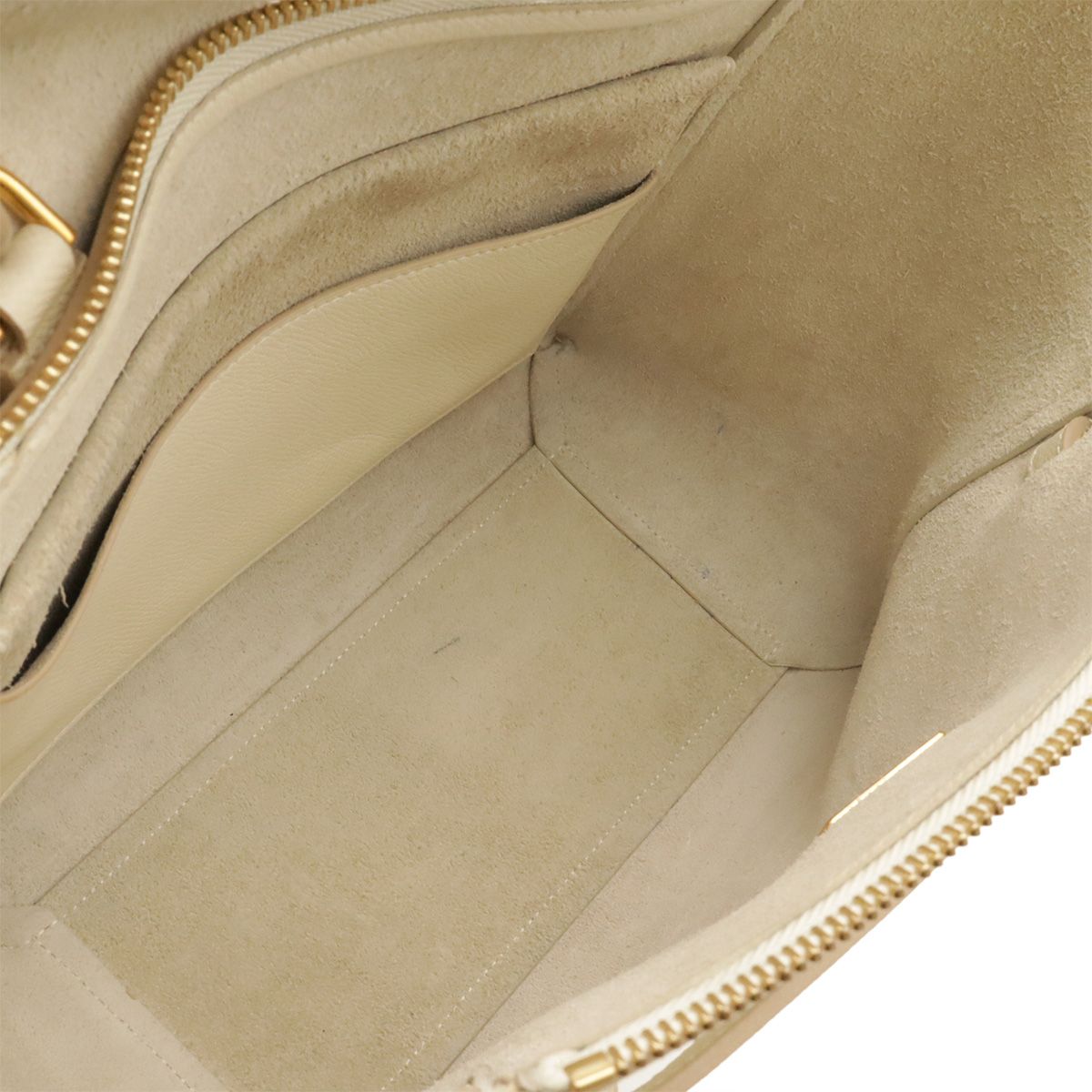 Celine Belt Bag Micro 2-Way Crossbody Calfskin Leather Ivory Gold — view 7