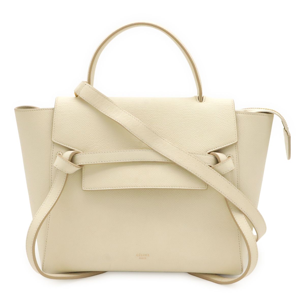 Celine Belt Bag Micro 2-Way Crossbody Calfskin Leather Ivory Gold