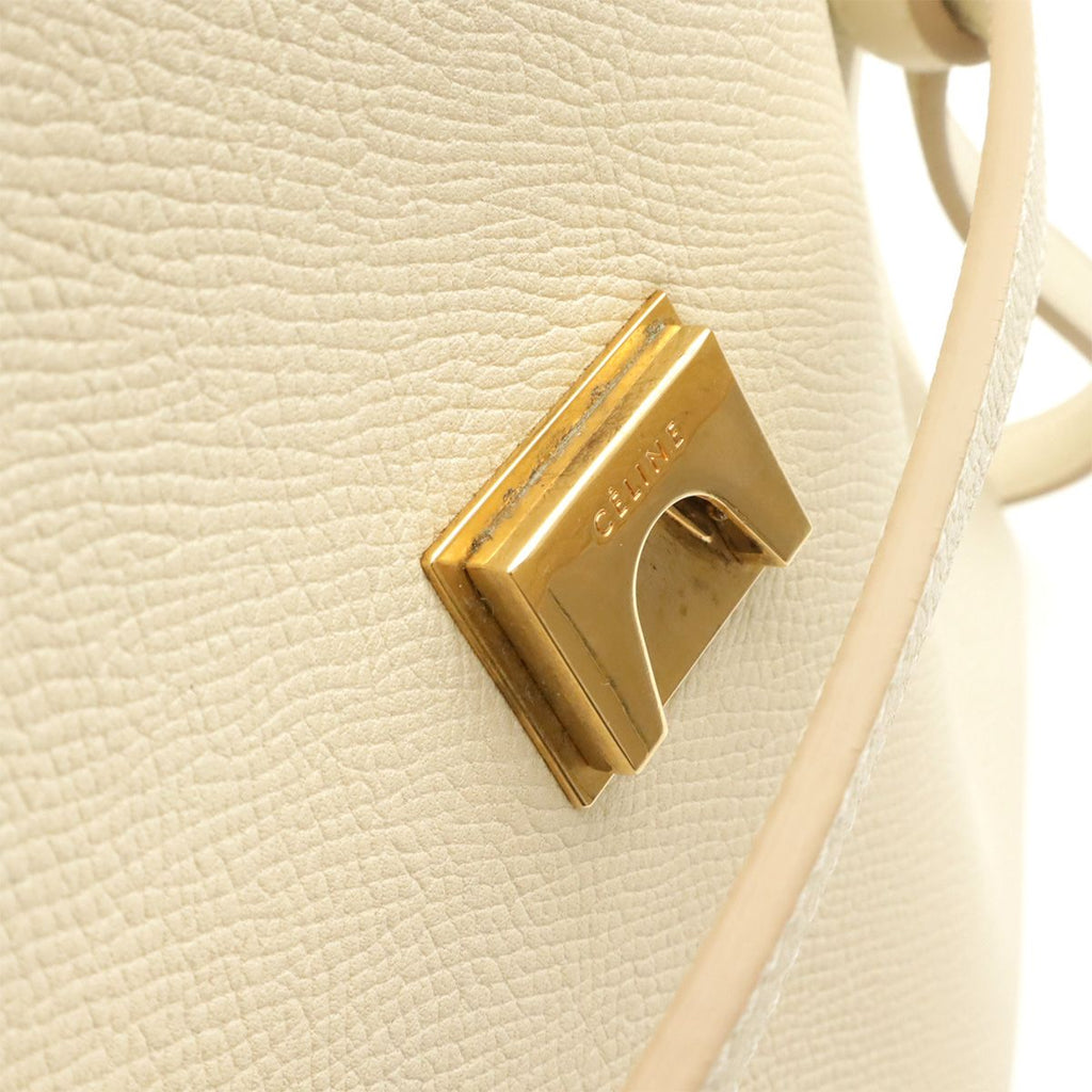 Celine Belt Bag Micro 2-Way Crossbody Calfskin Leather Ivory Gold — view 9