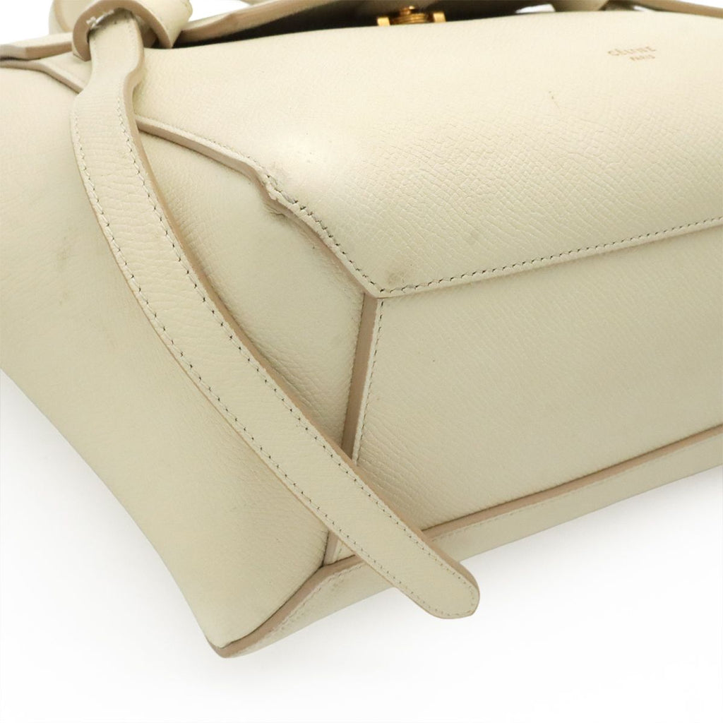 Celine Belt Bag Micro 2-Way Crossbody Calfskin Leather Ivory Gold — view 3