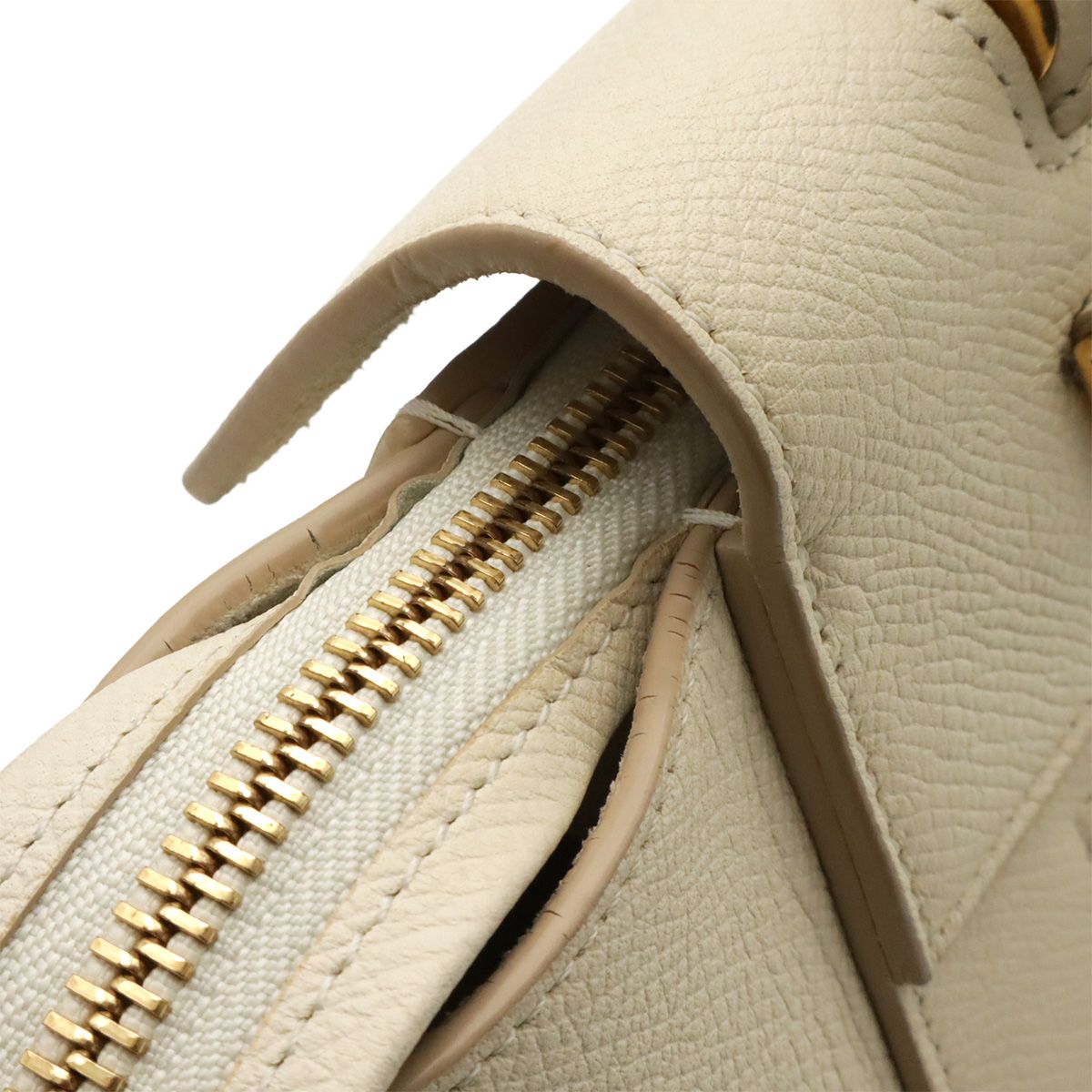 Celine Belt Bag Micro 2-Way Crossbody Calfskin Leather Ivory Gold — view 4