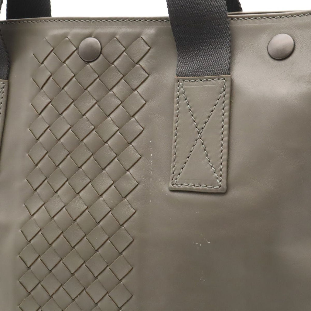 Bottega Veneta Intrecciato Tote 2-Way Shoulder Bag Long Leather Gray — view 7