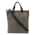 Bottega Veneta Intrecciato Tote 2-Way Shoulder Bag Long Leather Gray