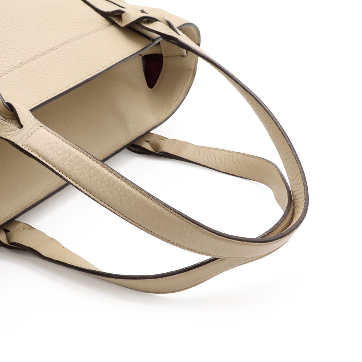 Loewe Anagram Amazona Justa Tote Leather Light Beige Silver — view 4