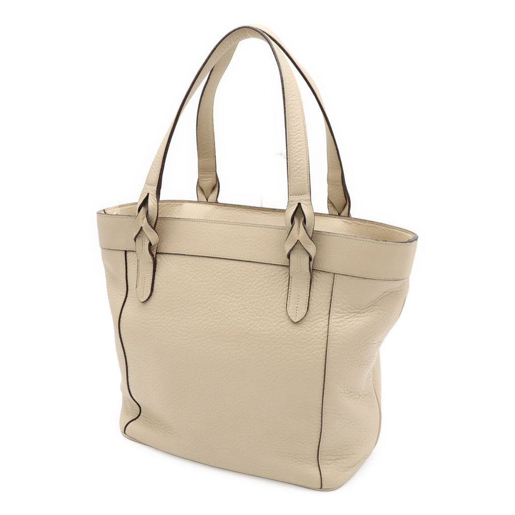 Loewe Anagram Amazona Justa Tote Leather Light Beige Silver — view 2