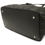 Dior Cannage Panarea Tote Shoulder Bag Black Silver — view 3