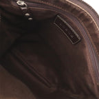 Loewe Repeat Anagram Shoulder Bag Crossbody Leather Black Dark Brown Silver — view 9