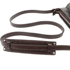 Loewe Repeat Anagram Shoulder Bag Crossbody Leather Black Dark Brown Silver — view 4