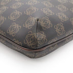 Loewe Repeat Anagram Shoulder Bag Crossbody Leather Black Dark Brown Silver — view 3