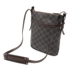 Loewe Repeat Anagram Shoulder Bag Crossbody Leather Black Dark Brown Silver — view 2
