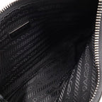 Prada Triangle Logo Re Edition Mini Bag Pouch Nylon Nero Black Silver — view 8