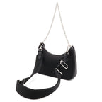 Prada Triangle Logo Re Edition Chain 2-Way Shoulder Bag Nylon Nero Black Pouch — view 2