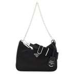 Prada Triangle Logo Re Edition Chain 2-Way Shoulder Bag Nylon Nero Black Pouch