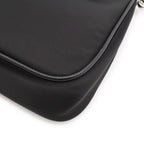 Prada Triangle Logo Re Edition Chain 2-Way Shoulder Bag Nylon Nero Black Pouch — view 3