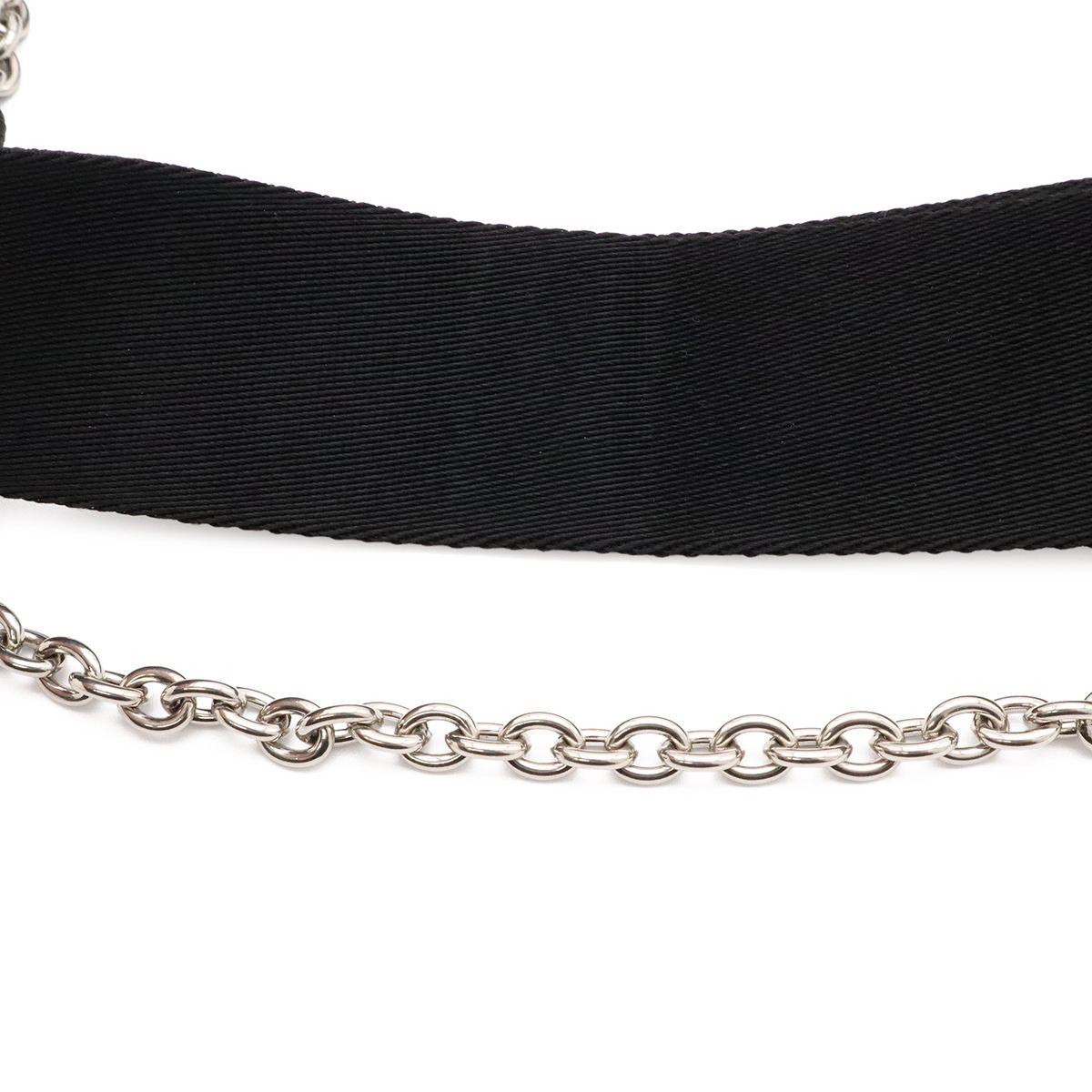 Prada Triangle Logo Re Edition Chain 2-Way Shoulder Bag Nylon Nero Black Pouch — view 4