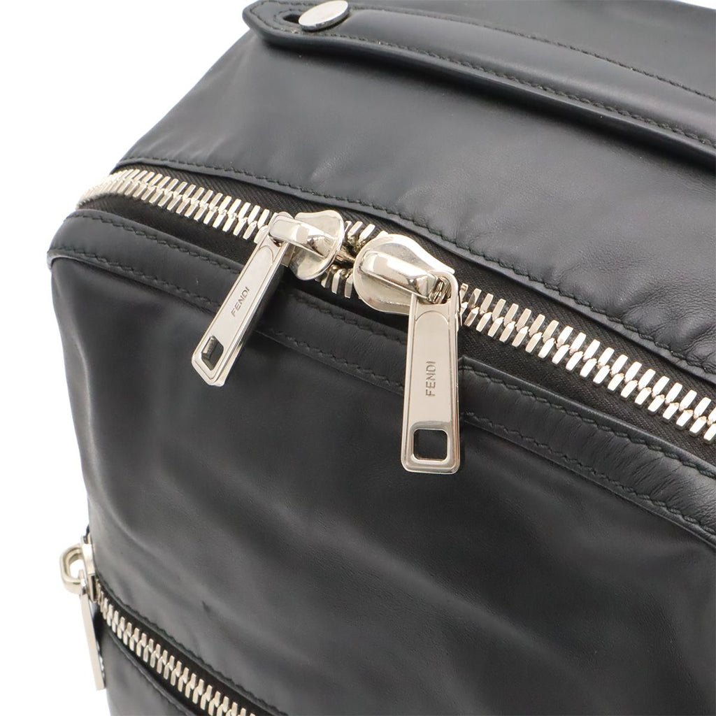 Fendi Backpack Leather Black Silver — view 7