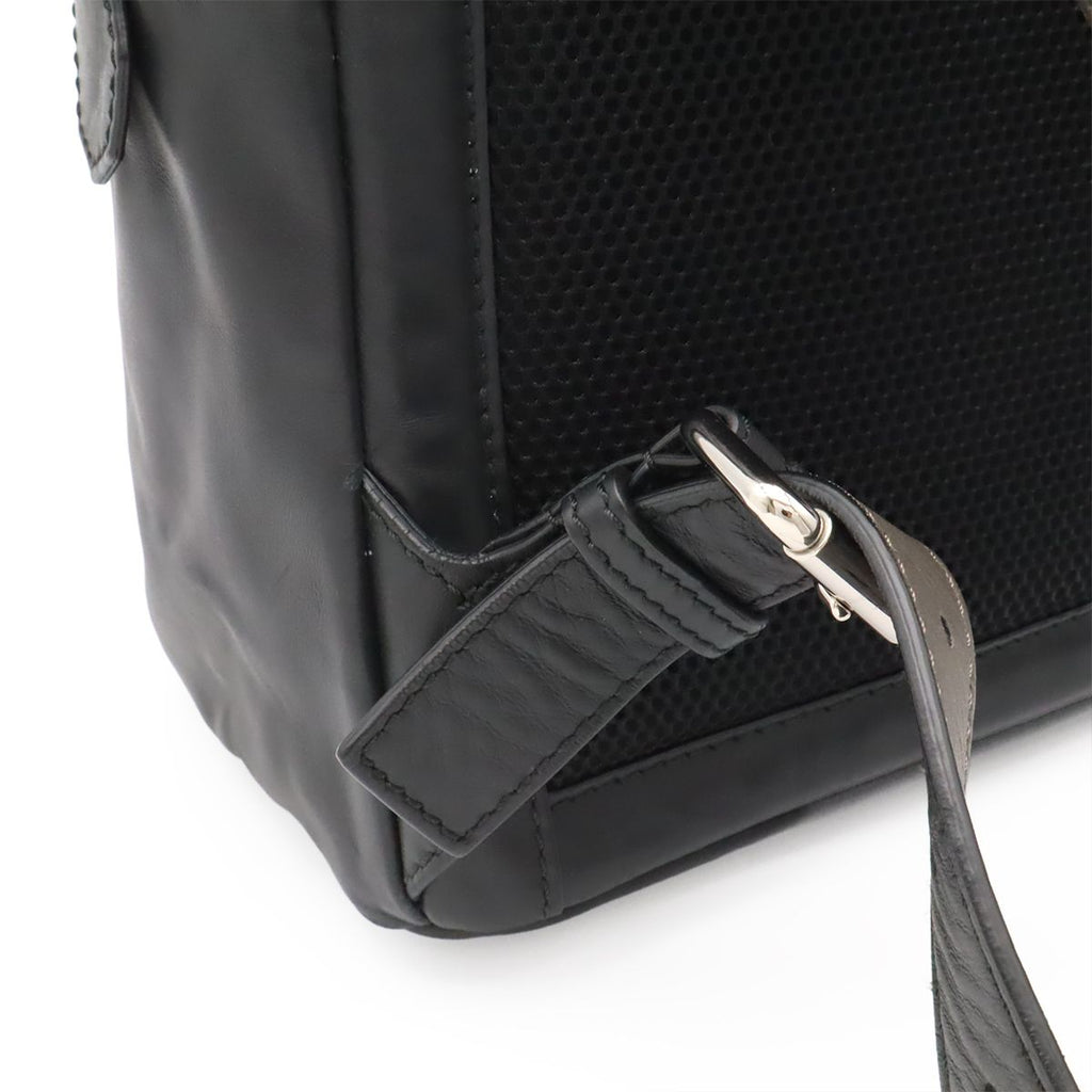 Fendi Backpack Leather Black Silver — view 6