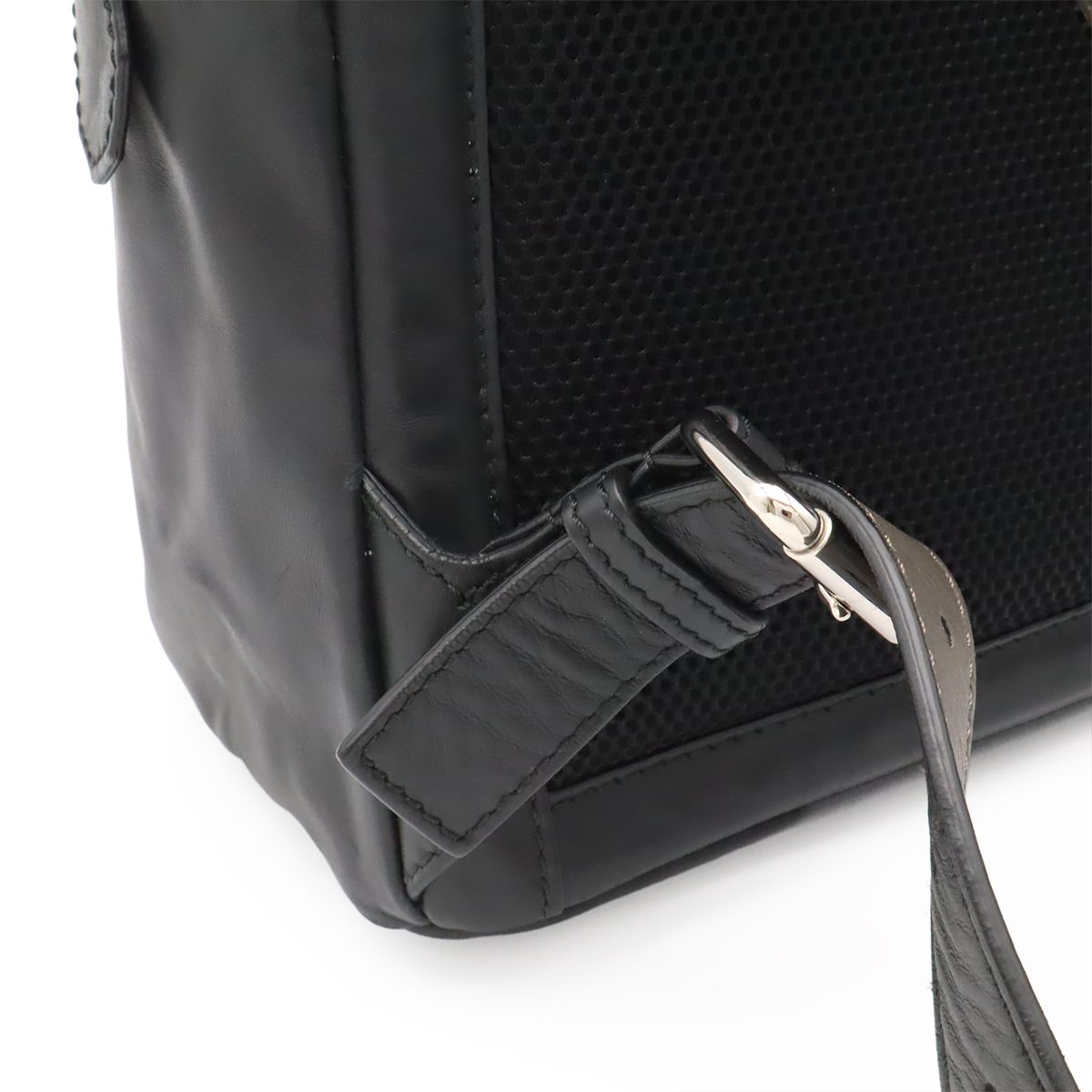 Fendi Backpack Leather Black Silver — view 6