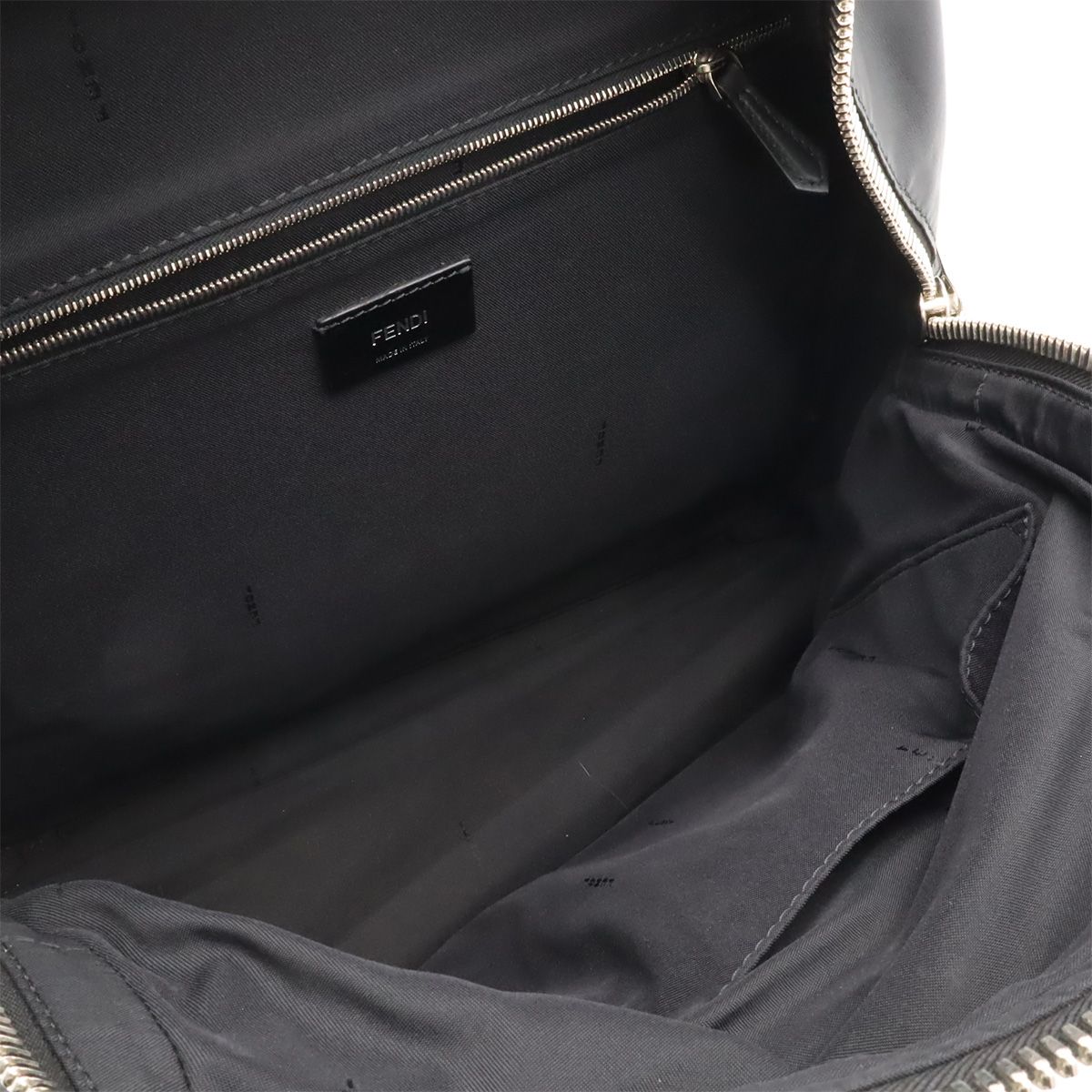 Fendi Backpack Leather Black Silver — view 8