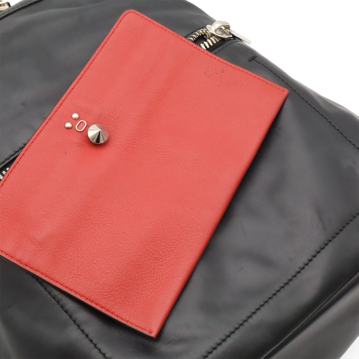 Fendi Backpack Leather Black Silver — view 9