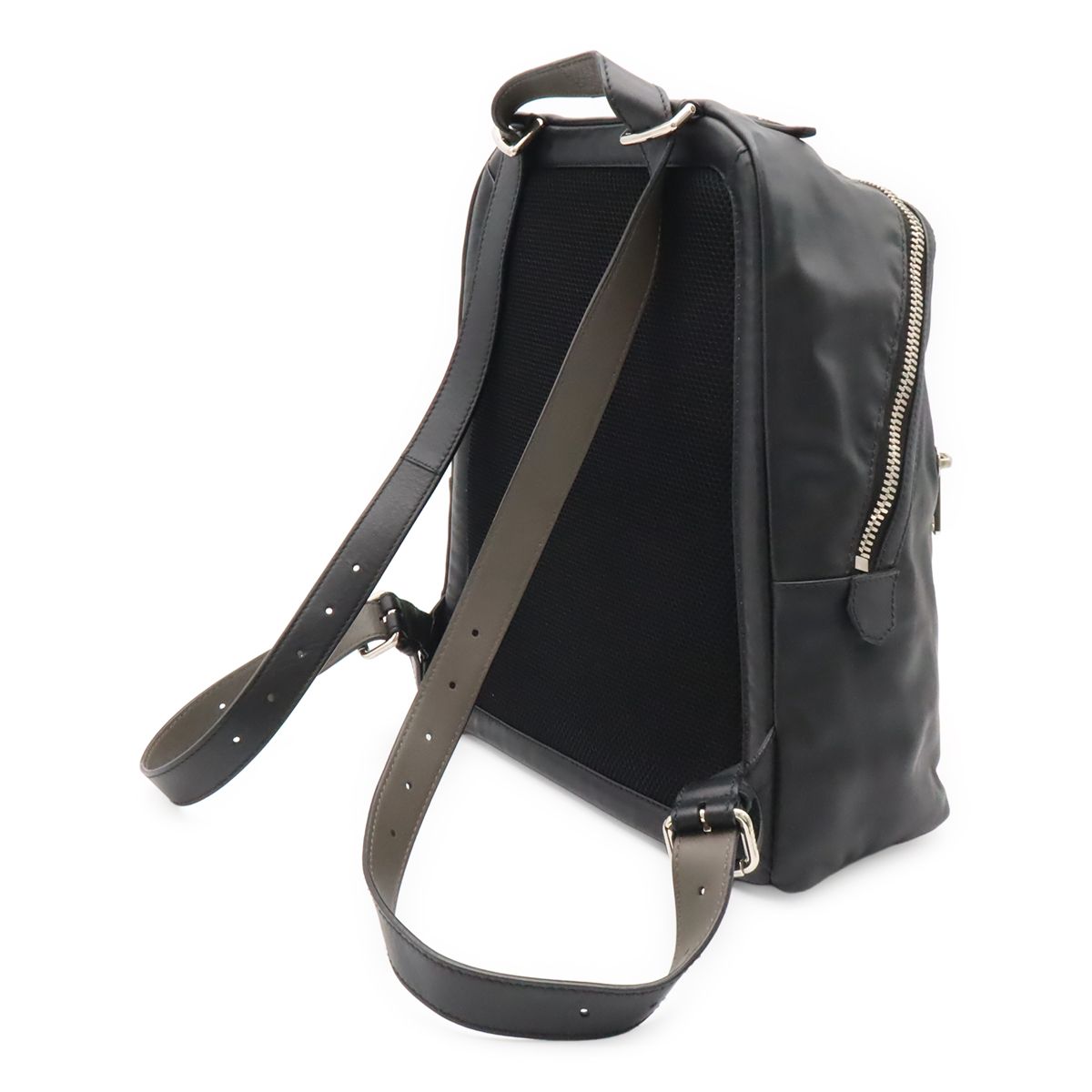 Fendi Backpack Leather Black Silver — view 2