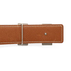 Hermes Belt Buckle Reversible Box Calf Veau Epsom Black Brown Silver 70 — view 4