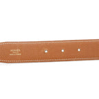 Hermes Belt Buckle Reversible Box Calf Veau Epsom Black Brown Silver 70 — view 8