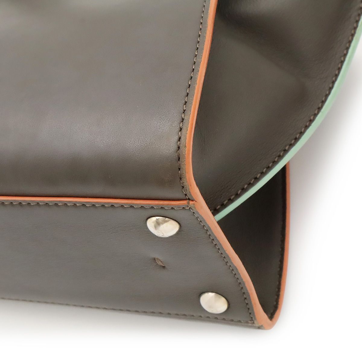 Fendi Petit Mini Bag 2-Way Leather Gray Silver — view 3