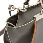 Fendi Petit Mini Bag 2-Way Leather Gray Silver — view 8
