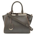 Fendi Petit Mini Bag 2-Way Leather Gray Silver