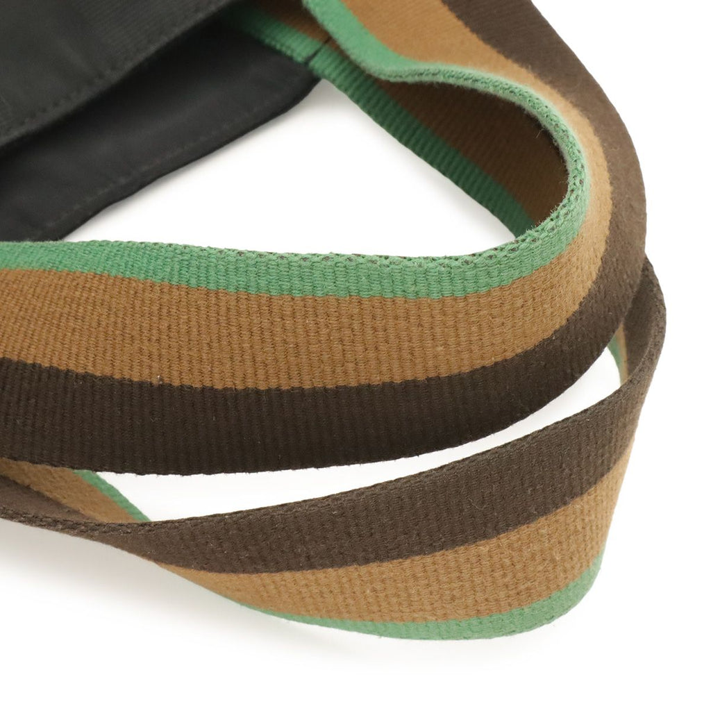 Fendi Logo Pecan Tote Shoulder Bag Nylon Black Gold Tricolor — view 5
