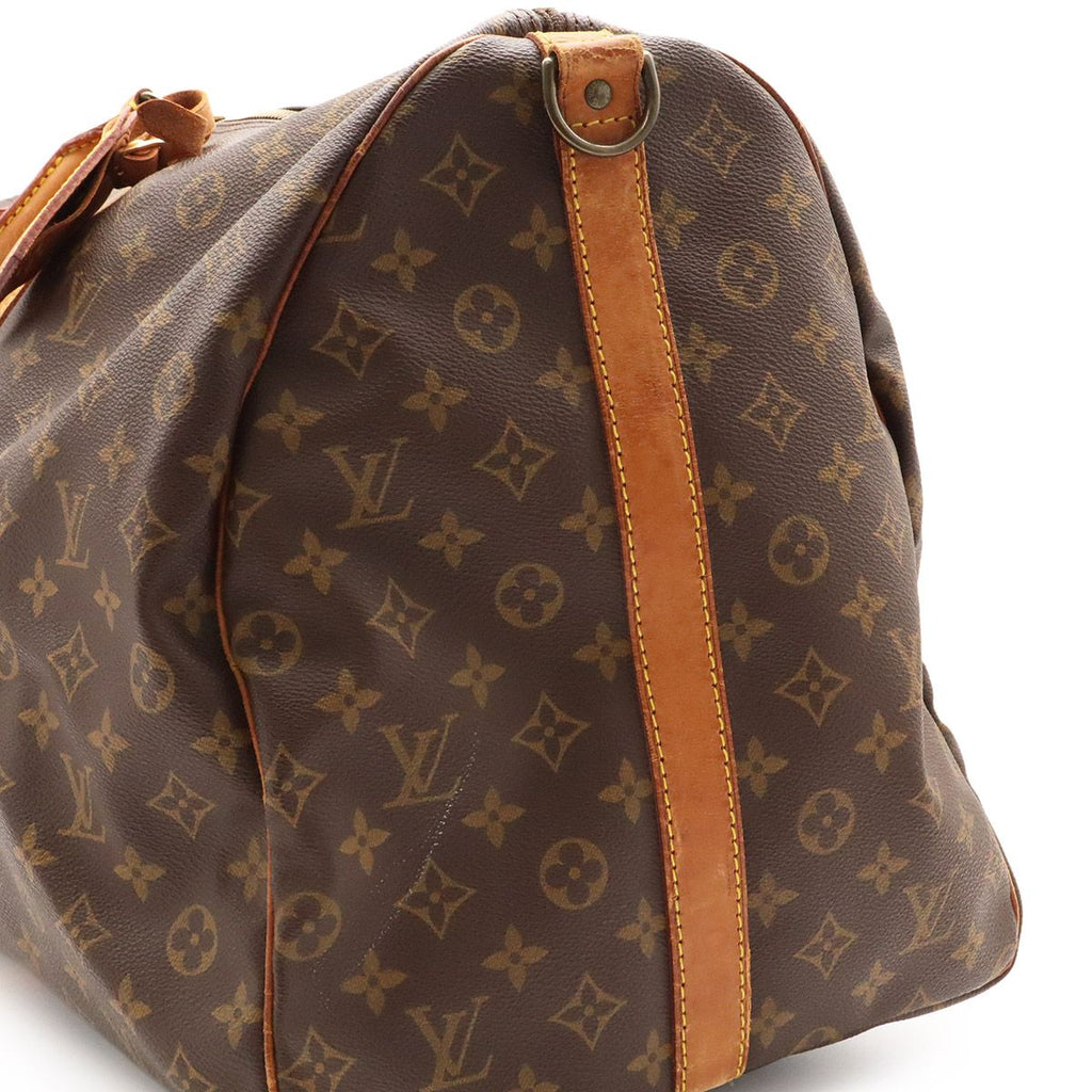 Louis Vuitton Monogram Keepall Bandouliere 60 Boston Bag Purse 2-Way — view 7