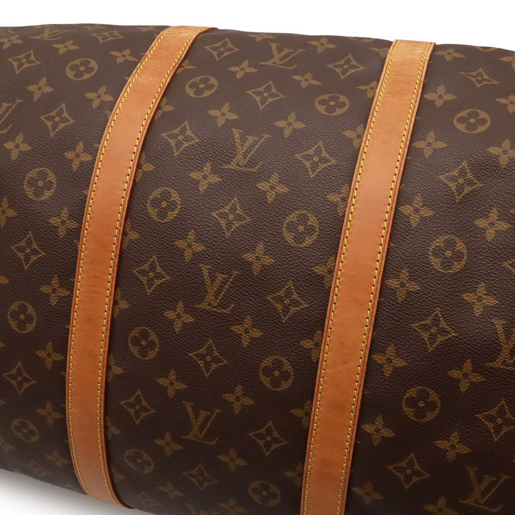 Louis Vuitton Monogram Keepall Bandouliere 60 Boston Bag Purse 2-Way — view 8
