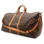 Louis Vuitton Monogram Keepall Bandouliere 60 Boston Bag Purse 2-Way — view 2