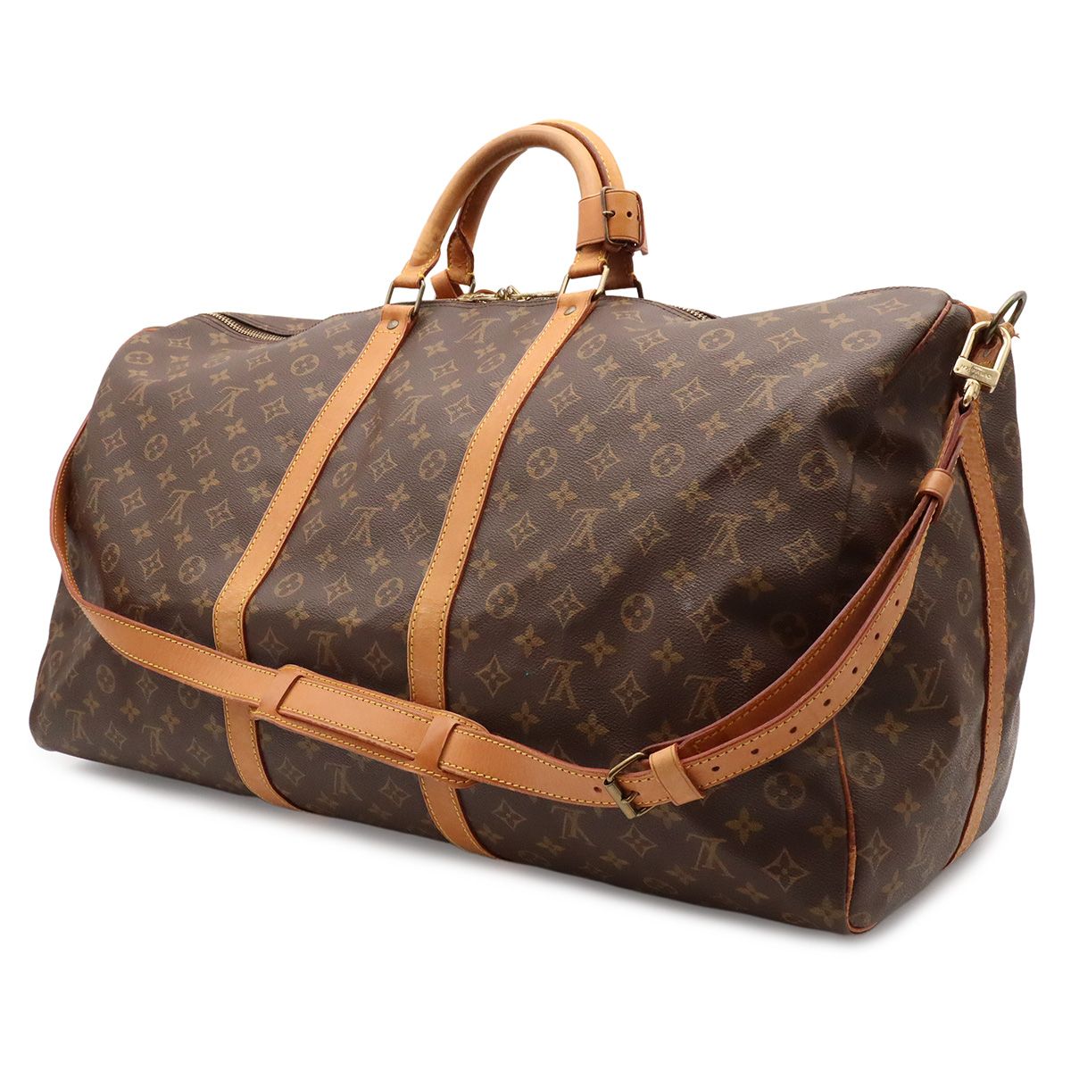 Louis Vuitton Monogram Keepall Bandouliere 60 Boston Bag Purse 2-Way — view 2