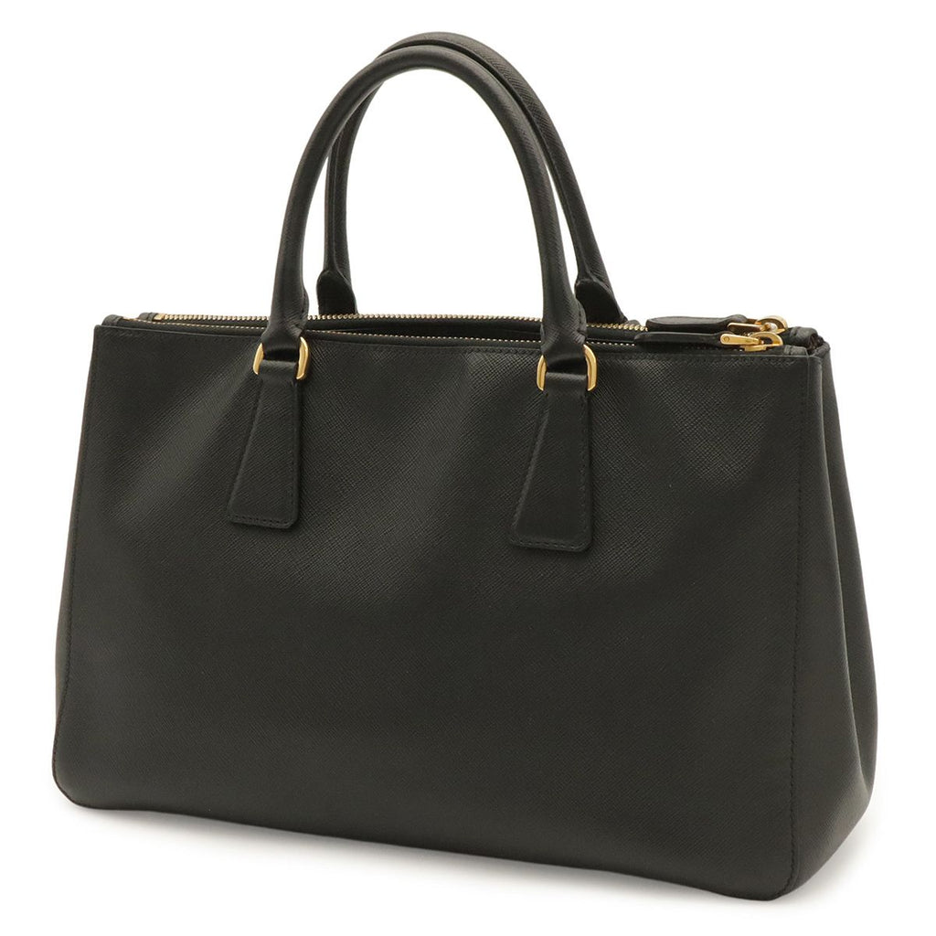 Prada Galleria Triangle Tote Saffiano Leather Nero Black Gold — view 2