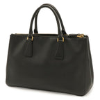 Prada Galleria Triangle Tote Saffiano Leather Nero Black Gold — view 2