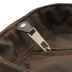 Hermes Acapulco PM Tote Nylon Leather Dark Brown Silver — view 6
