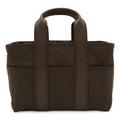 Hermes Acapulco PM Tote Nylon Leather Dark Brown Silver