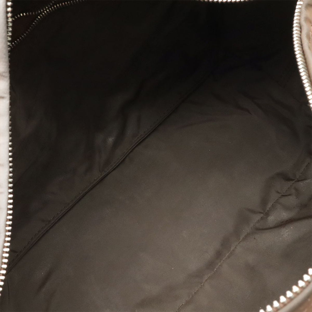 Hermes Acapulco PM Tote Nylon Leather Dark Brown Silver — view 7
