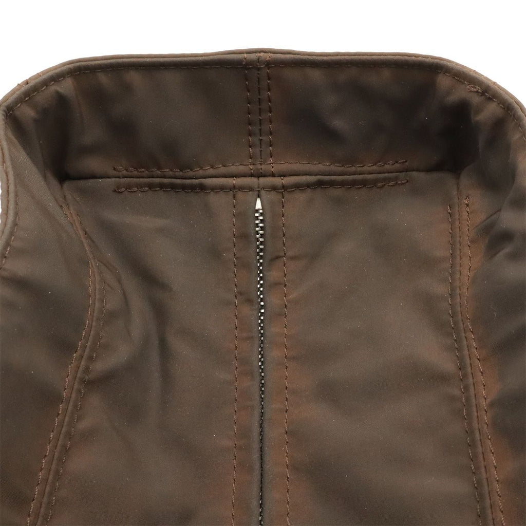 Hermes Acapulco PM Tote Nylon Leather Dark Brown Silver — view 4