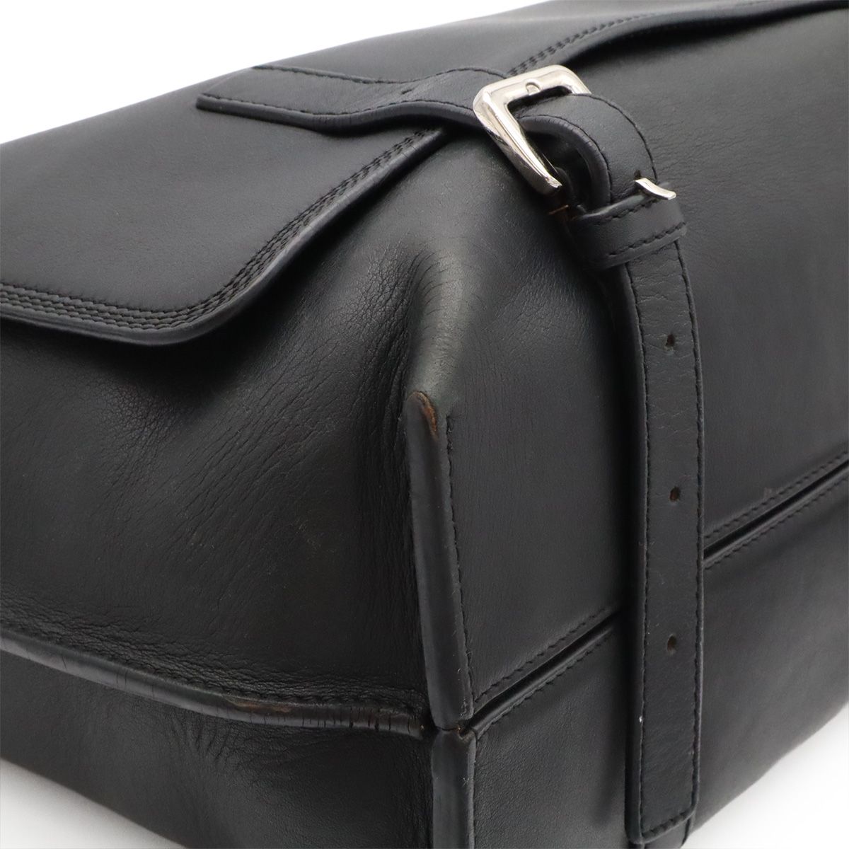 Loewe Anagram Military Messenger Bag Canvas Leather Black Silver — view 3
