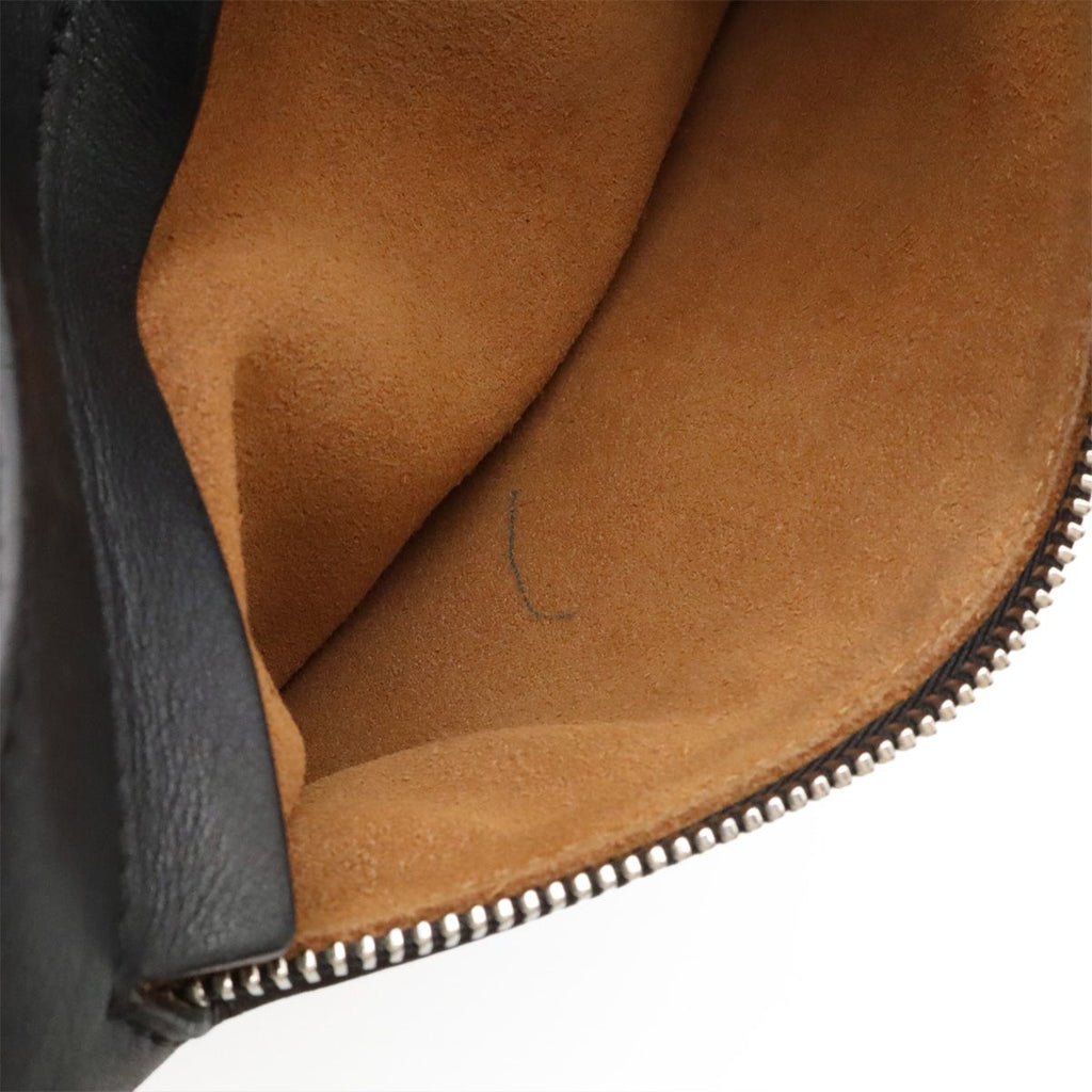 Loewe Anagram Military Messenger Bag Canvas Leather Black Silver — view 7