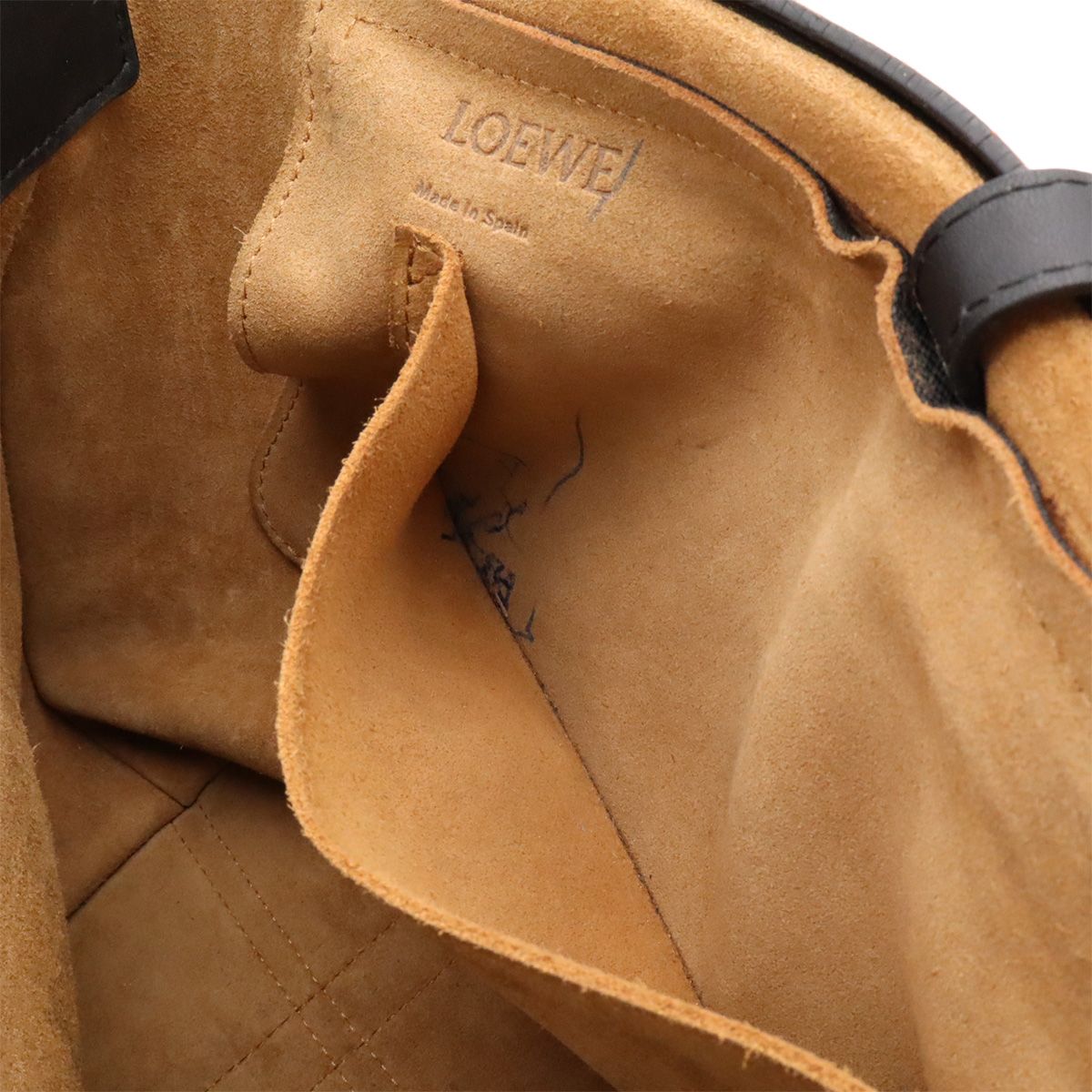 Loewe Anagram Military Messenger Bag Canvas Leather Black Silver — view 9